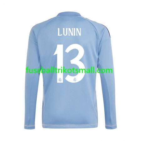 Fußballtrikots Real Madrid Andriy Lunin 13 Torwart 2024-2025 Langarm Heimtrikotsatz kaufen